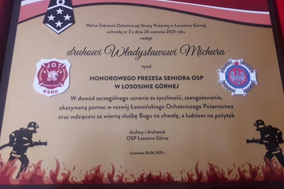 Walne Zebranie OSP Łososina Górna – wybrano Zarząd jednostki oraz wręczono odznaczenia dla zasłużonych druhów - zdjęcie 4