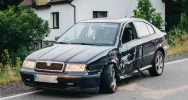 Zderzenie samochodu i motocykla - zdjęcie 3