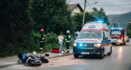 Zderzenie samochodu i motocykla - zdjęcie 4