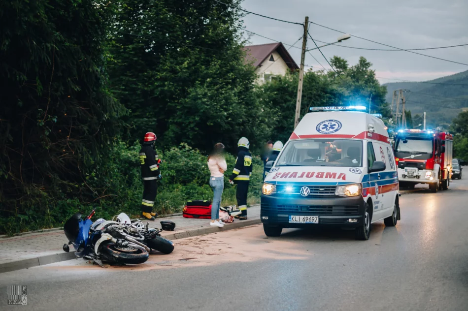 Zderzenie samochodu i motocykla - zdjęcie 4