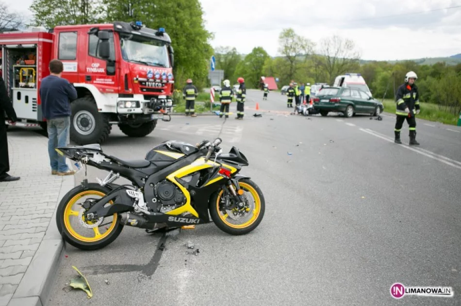 Zderzenie motocykli z samochodem - zdjęcie 2