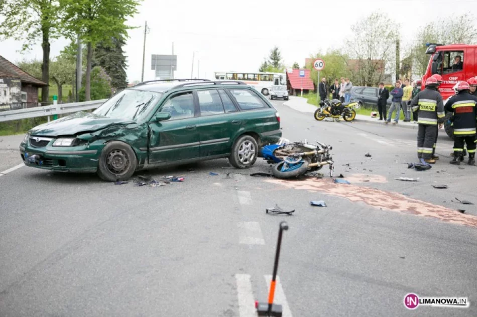 Zderzenie motocykli z samochodem - zdjęcie 4