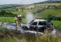 Zapalił się samochód osobowy - zdjęcie główne
