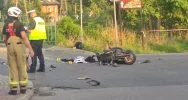 Zderzenie samochodu i motoroweru. Ucierpiało dwóch nastolatków, lądował LPR - zdjęcie 4