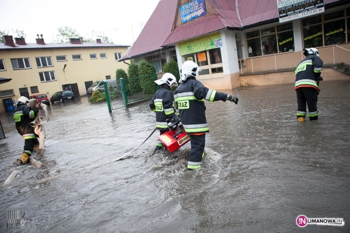 Gwałtowne burze i podtopione budynki