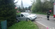 Samochód wypadł z drogi, kierowca pijany - zdjęcie 2