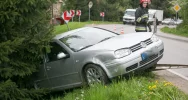 Samochód wypadł z drogi, kierowca pijany - zdjęcie 3