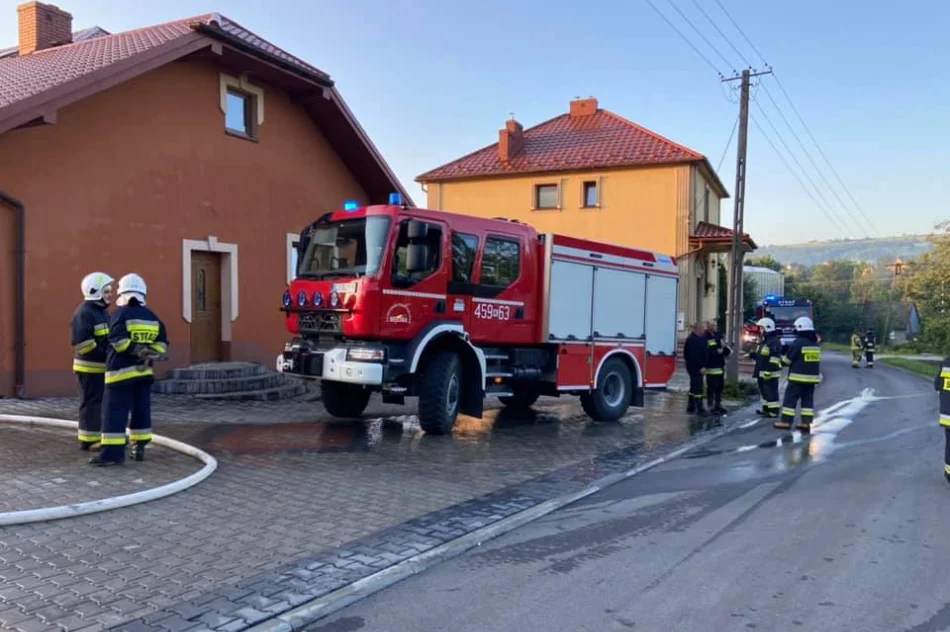 Zapaliła się kotłownia, pożar ugasili strażacy - zdjęcie 3