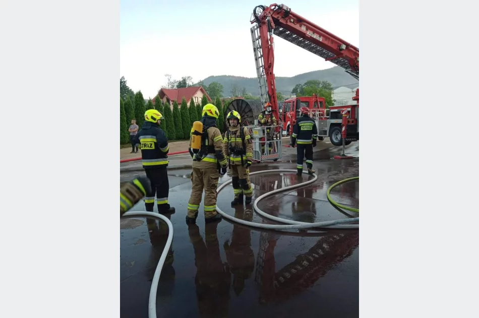 Zapaliła się kotłownia, pożar ugasili strażacy - zdjęcie 6