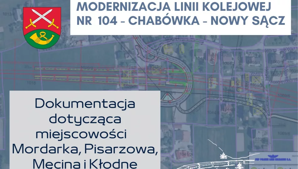 Dokumentacja dotycząca Mordarki, Pisarzowej, Męciny i Kłodnego odnośnie modernizacji linii PKP - zdjęcie 1