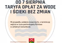 Opłata za wodę i ścieki od dnia 07.08.2021 r. bez zmian - zdjęcie główne