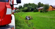 Zderzenie dwóch aut i dachowanie - zdjęcie 2