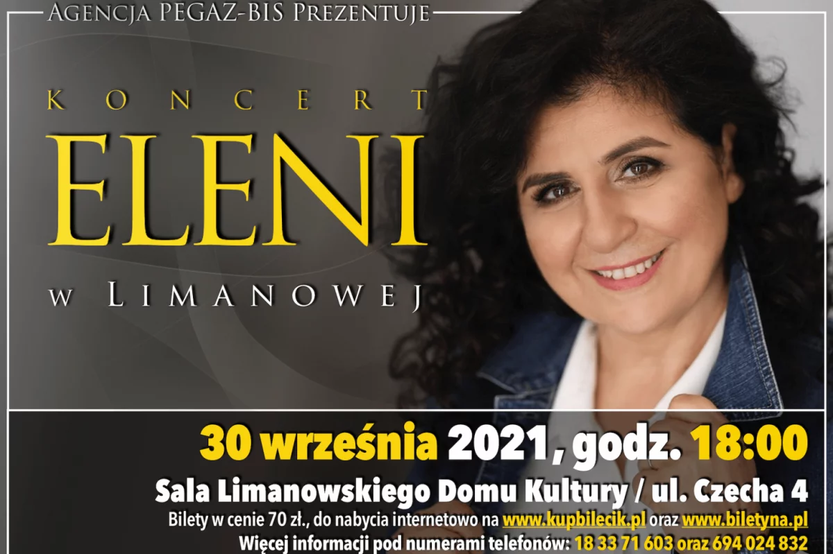  ELENI już 30 września wystąpi w Limanowej!