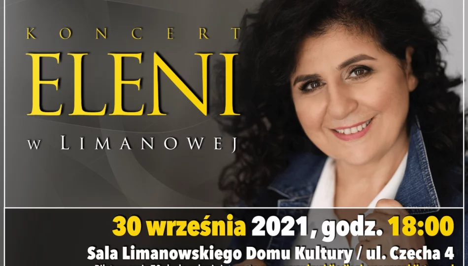  ELENI już 30 września wystąpi w Limanowej! - zdjęcie 1