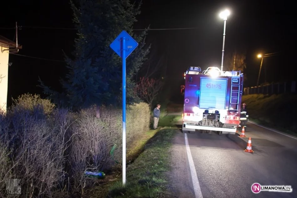 Ford wypadł z drogi i dachował - zdjęcie 4