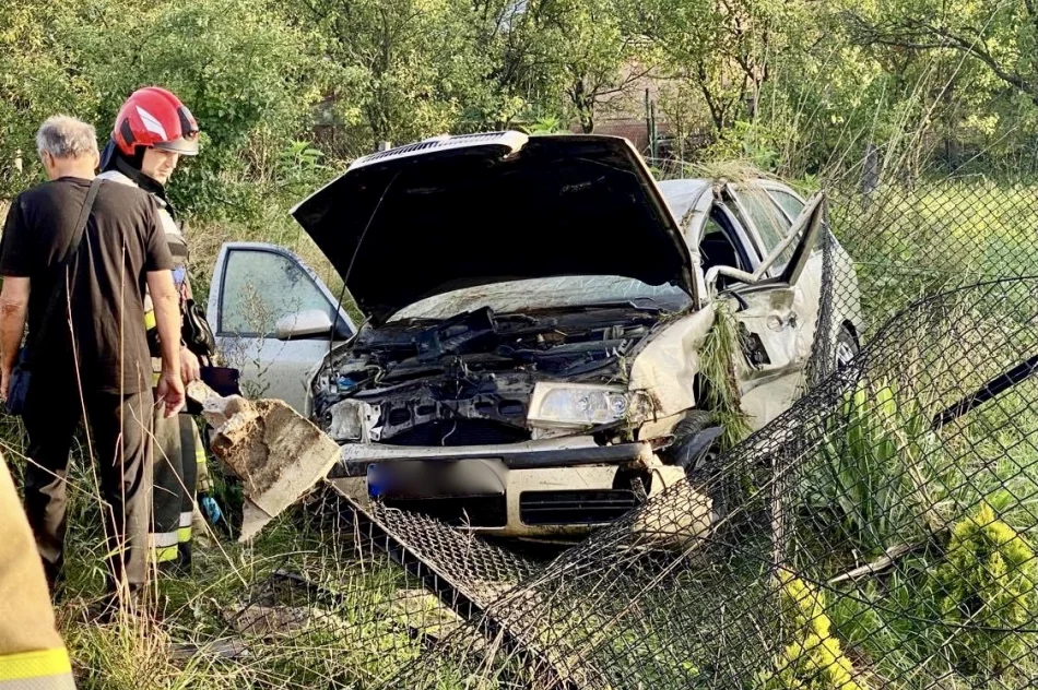 Dachowanie samochodu na drodze wojewódzkiej - zdjęcie 5