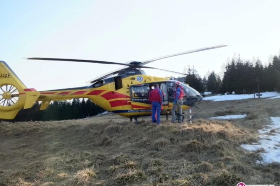 Ranną ewakuowali pod helikopterem - zdjęcie 2