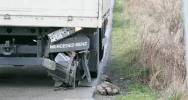 Zderzenie ciężarówki z nissanem - zdjęcie 3
