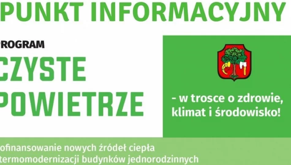 Punkt informacyjny Programu ”Czyste Powietrze” w Urzędzie Miasta Limanowa - zdjęcie 1