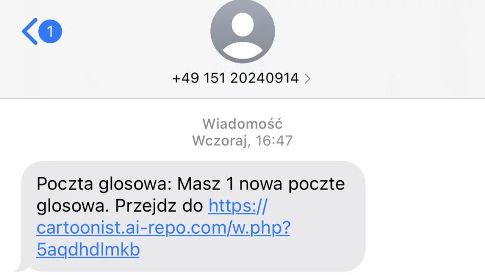 Otrzymałeś sms: masz 1 nowa pocztę głosową? To oszustwo! - zdjęcie 1