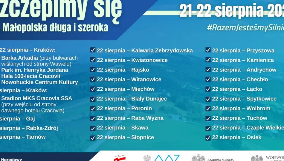 Weekendowa akcja szczepień znów na Limanowszczyźnie - zdjęcie 1