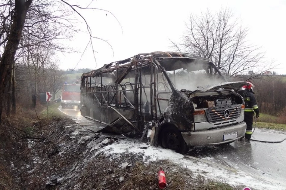 Doszczętnie spłonął autobus jadący do Krakowa - zdjęcie 3