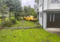 Mandat dla kierowcy - zniszczył dwa ogrodzenia i ściął słup - zdjęcie główne