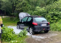 Pożar samochodu osobowego - zdjęcie główne