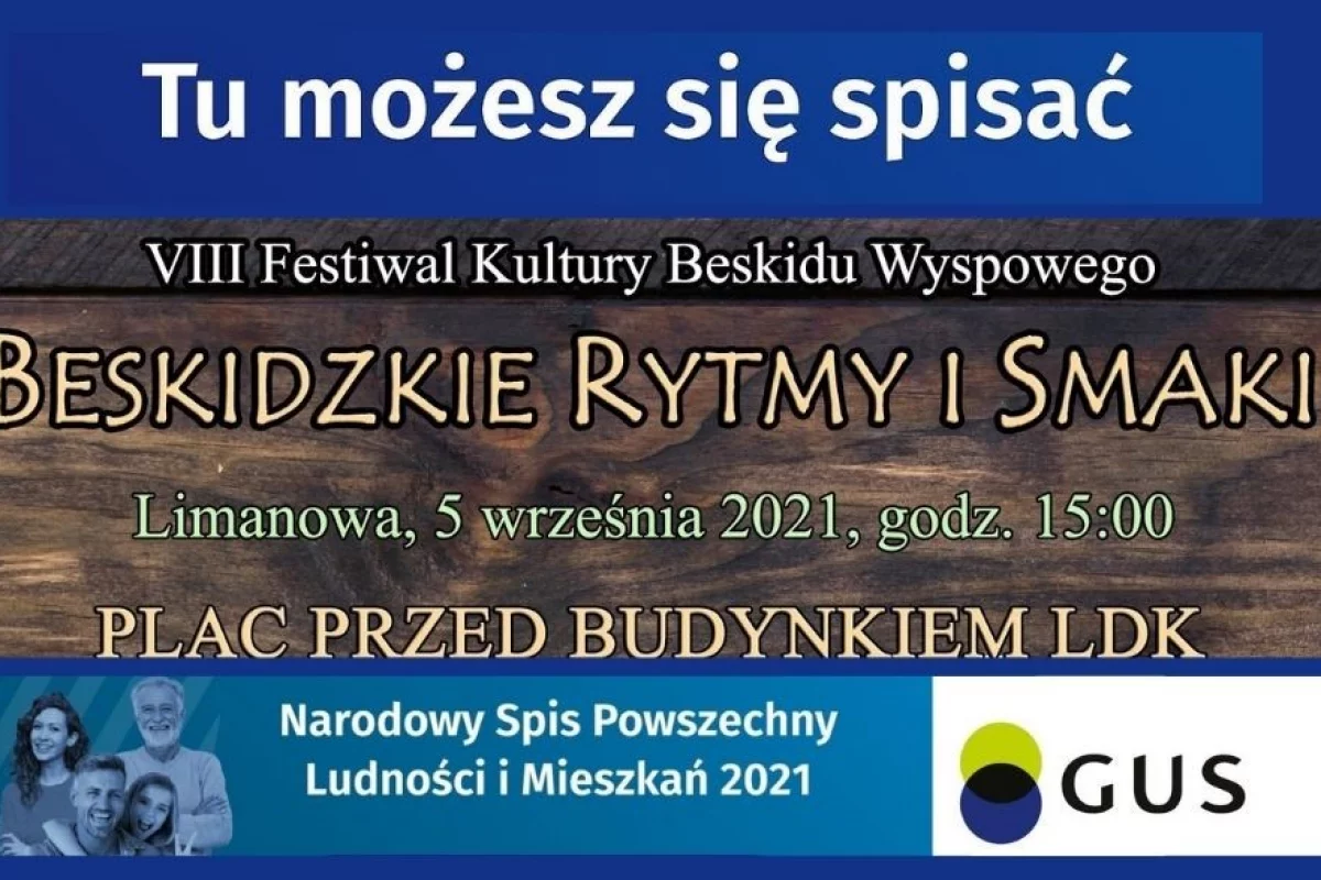 Podczas niedzielnego Festiwalu „Beskidzkie Rytmy i Smaki” można będzie się spisać w Narodowym Spisie Powszechnym