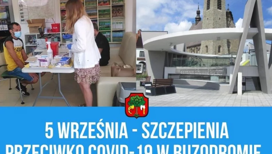 W niedzielę 5 września – szczepienia przeciwko Covid-19 w buzodromie na rynku - zdjęcie 1