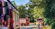 Zapaliła się koparko-ładowarka. Pożar ugasili strażacy - zdjęcie 2