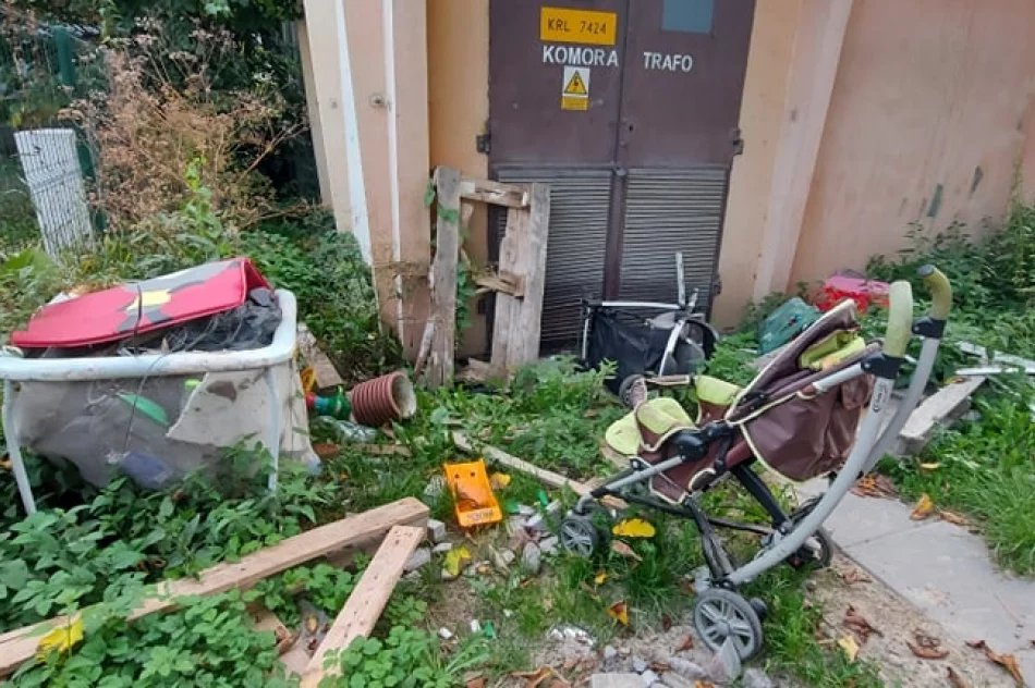 Wysypisko śmieci przy kontenerach na używaną odzież - zdjęcie 4