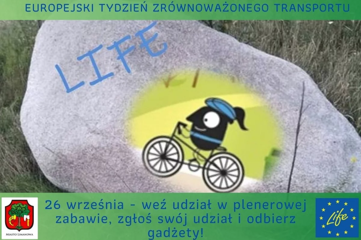 26 września weź udział w plenerowej zabawie organizowanej w ramach „Europejskiego Tygodnia Zrównoważonego Transportu”