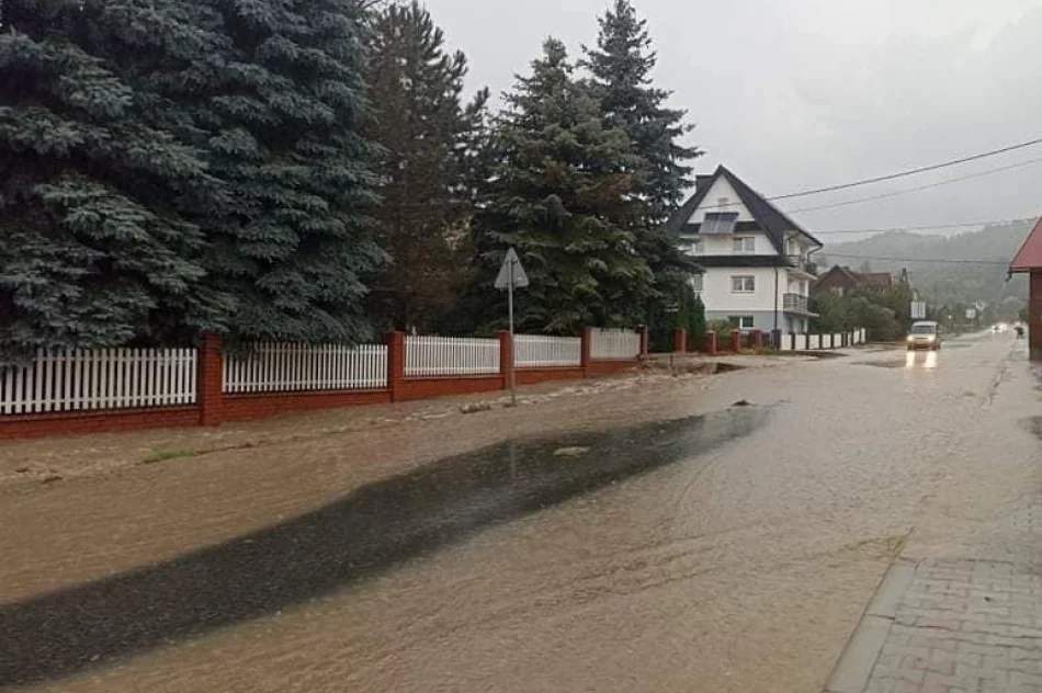 Zalane drogi i posesje, podtopione piwnice. "Było gorzej niż w niedzielę, ściana deszczu spadła na osiedle" - zdjęcie 7