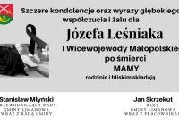 Kondolencje z powodu śmierci Mamy I Wicewojewody Małopolskiego Józefa Leśniaka - zdjęcie główne