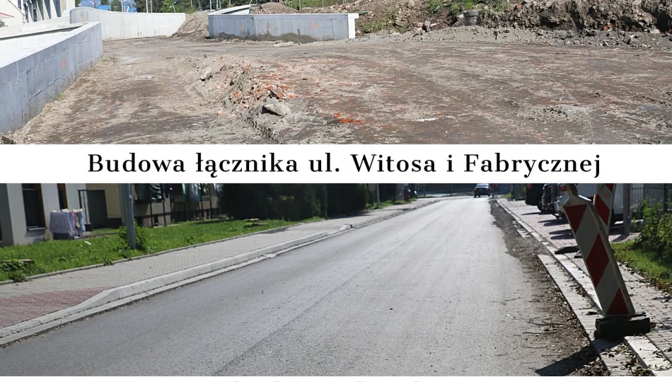 Trwa budowa łącznika ul. Witosa i Fabrycznej oraz przebudowa ul. Fabrycznej - zdjęcie 1