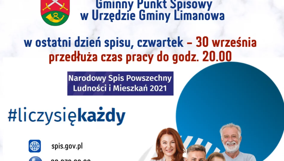 Jutro ostatni dzień spisu! - Punkt Spisowy w Urzędzie Gminy przedłuża pracę do godz. 20.00 - zdjęcie 1