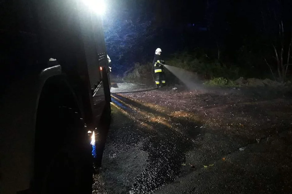 Strażacy podczas interwencji na osiedlu romskim obrzuceni kamieniami - zdjęcie 3