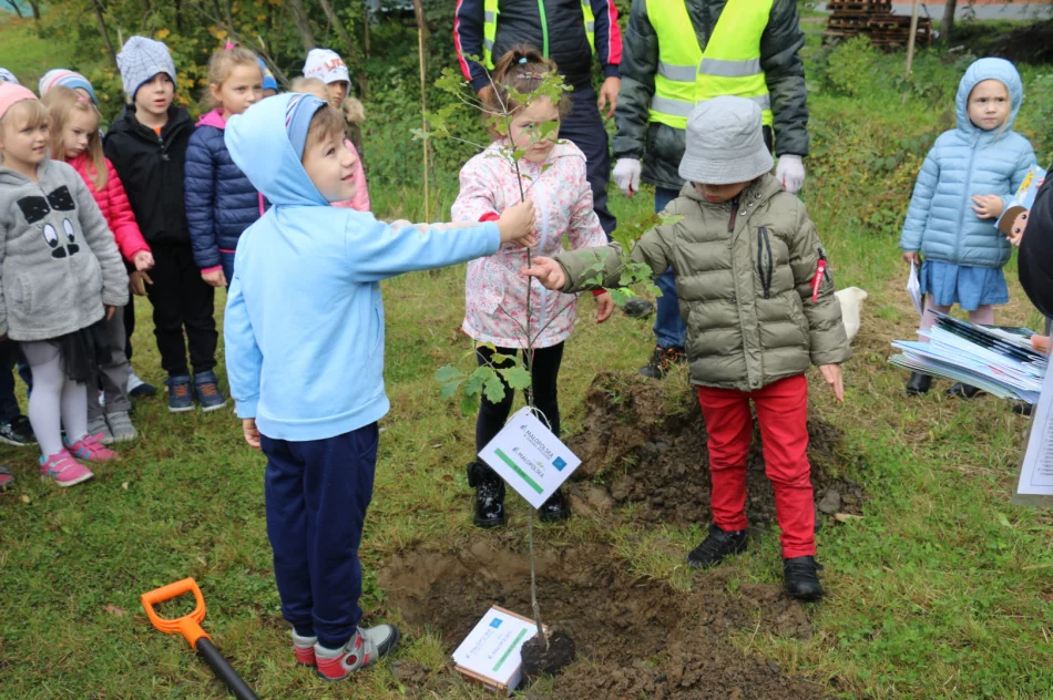 Dąb symbolizujący działania dla ochrony środowiska i klimatu posadzono w Parku Miejskim - zdjęcie 4