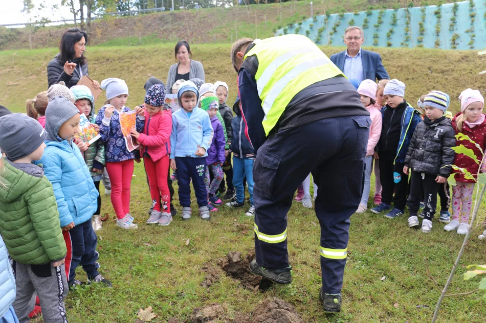 Dąb symbolizujący działania dla ochrony środowiska i klimatu posadzono w Parku Miejskim - zdjęcie 17