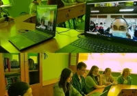 Uczniowie rozmawiali z zagranicznymi partnerami o recyklingu i lockdownie - zdjęcie główne