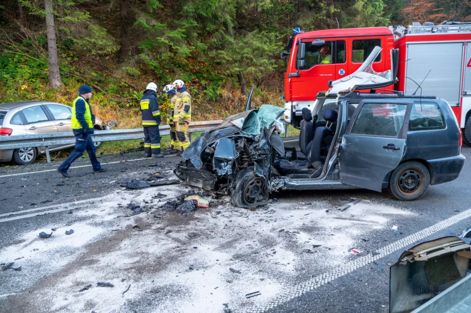 Trzy osoby poszkodowane w wypadku na drodze wojewódzkiej - zdjęcie 15
