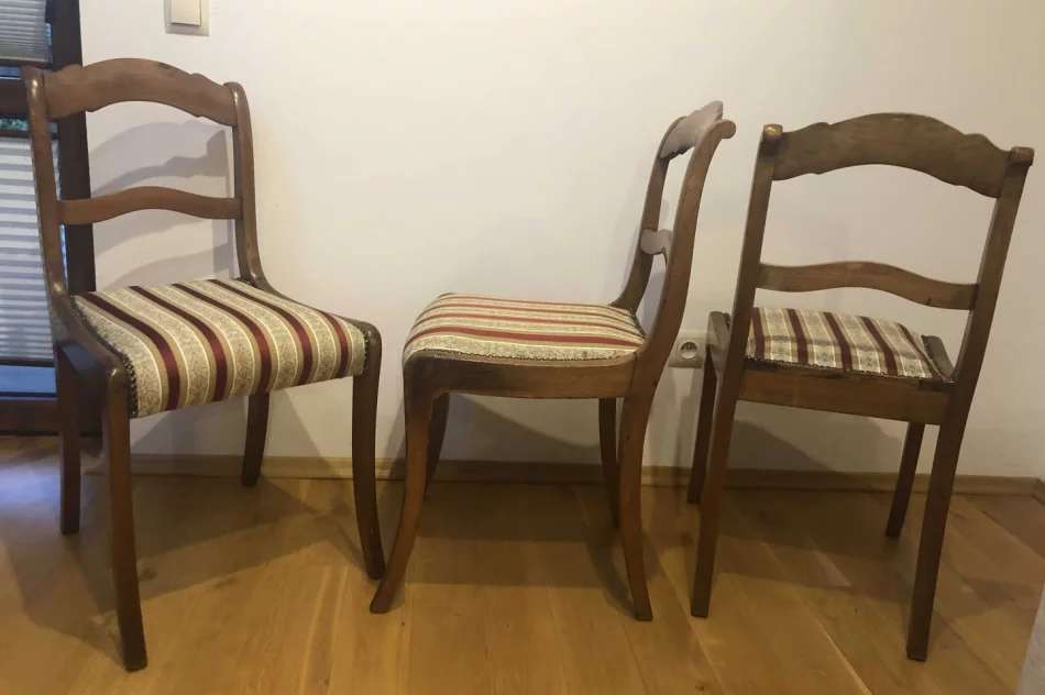 Sofa rustykalna dwuosobowa + trzy krzesła - zdjęcie 2