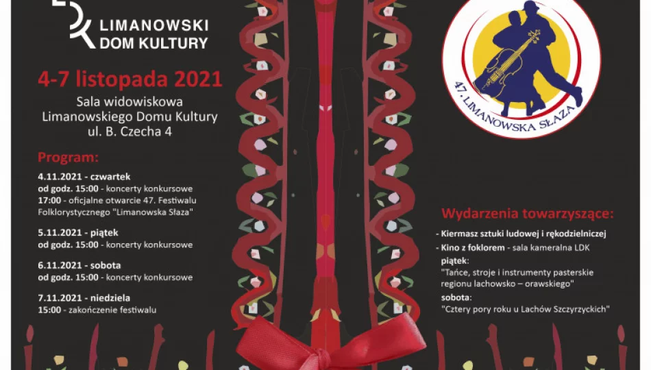  47. Festiwal Folklorystyczny "Limanowska Słaza" - szczegółowy program wydarzenia - zdjęcie 1