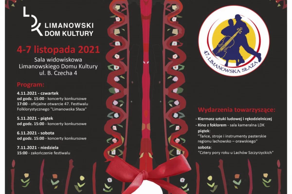  47. Festiwal Folklorystyczny "Limanowska Słaza" - szczegółowy program wydarzenia