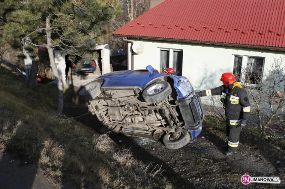 Wypadł z drogi na zakręcie - zdjęcie 3