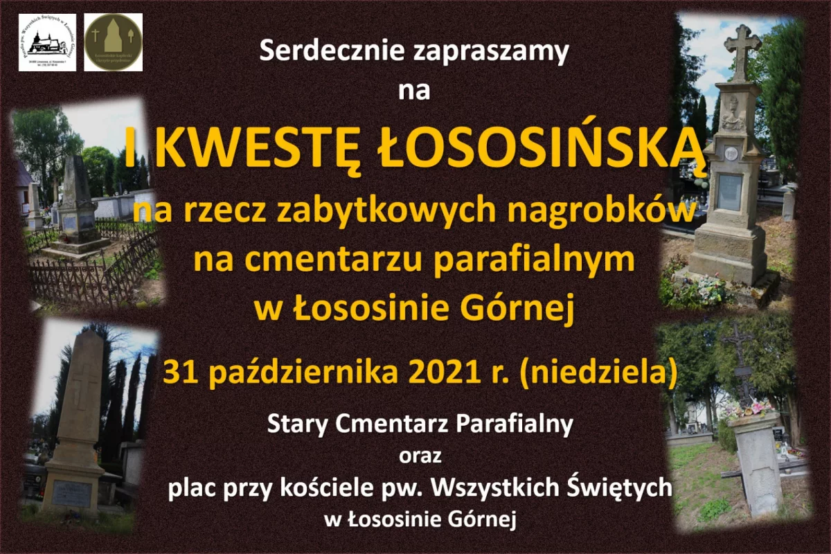 Chcą ratować zabytkowe nagrobki. Jutro I Kwesta Łososińska