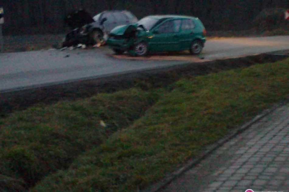 Czołowe zderzenie - trzy osoby ranne - zdjęcie 3