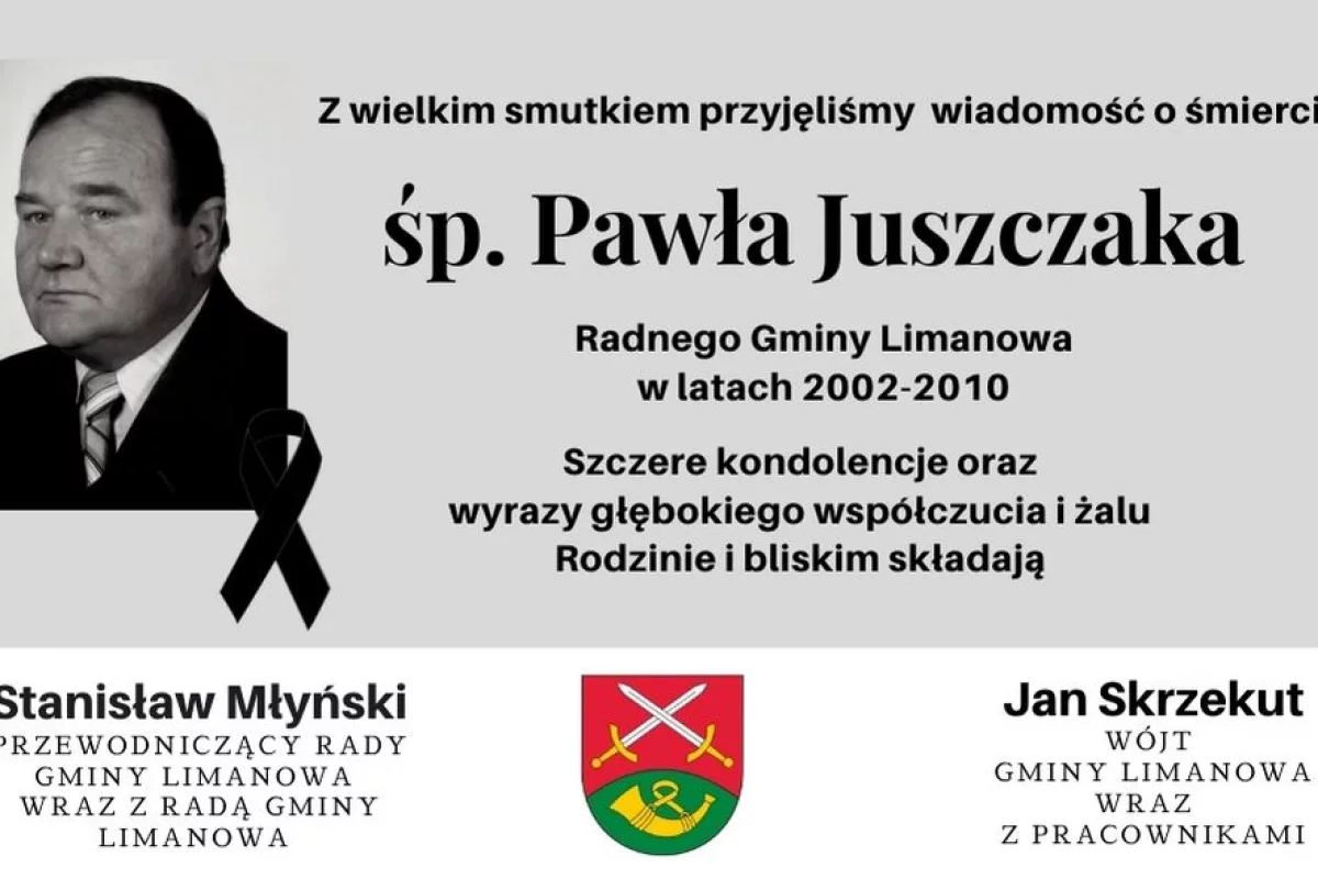 Kondolencje z powodu śmierci Pawła Juszczaka