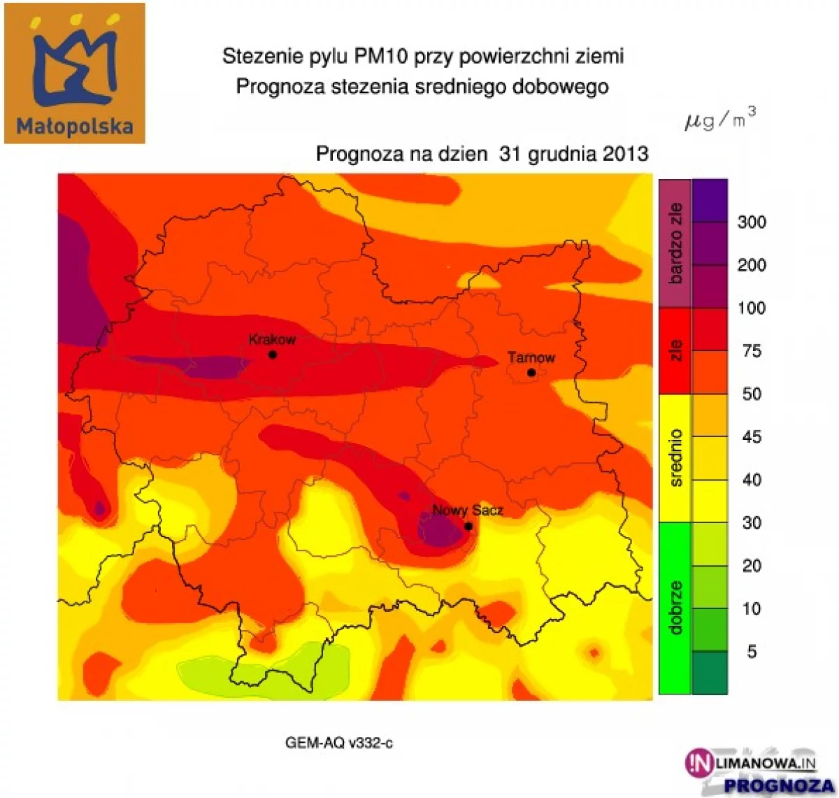 Zanieczyszczenie powietrza w regionie